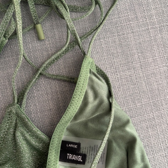 NWT - Triangl Green Sparkle Bikini - Picture 3 of 7